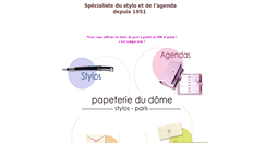 Desktop Screenshot of papeteriedudome.fr